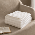 Cozette 3D Plush Throw - Cream
